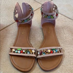 Jewel crystal bedazzled sandals